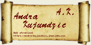Andra Kujundžić vizit kartica